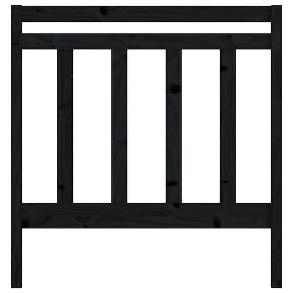 vidaXL Sengegavl svart 96x4x100 cm heltre furu