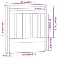 Miniatyrbilde 6 av 8: vidaXL Sengegavl svart 96x4x100 cm heltre furu