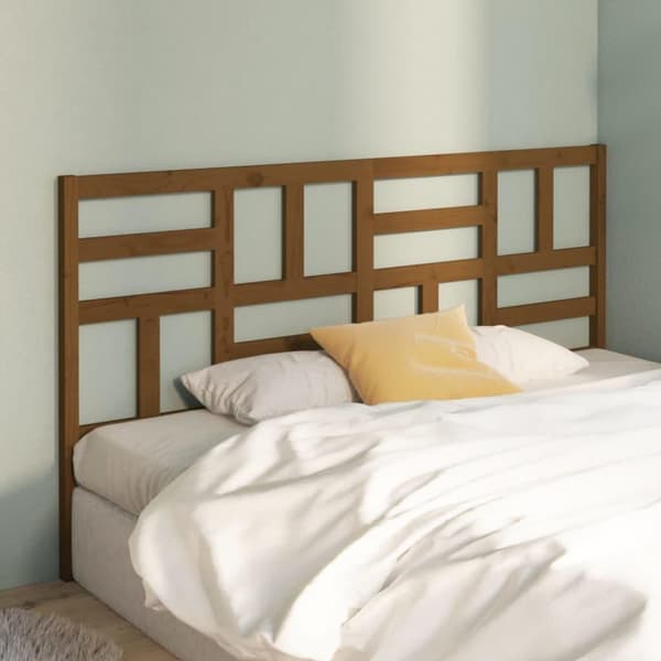 vidaXL Sängynpääty hunajanruskea 206x4x104 cm täysi mänty