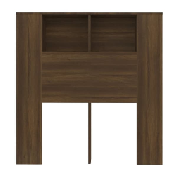 vidaXL Sängynpääty säilytystilalla ruskea tammi 100x18,5x104,5 cm