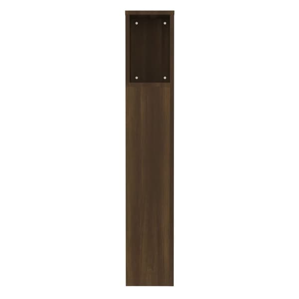 vidaXL Sängynpääty säilytystilalla ruskea tammi 100x18,5x104,5 cm