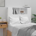 Miniatyrbillede 2 af 7: vidaXL sengegavl med opbevaring 100x18,5x104,5 cm hvid