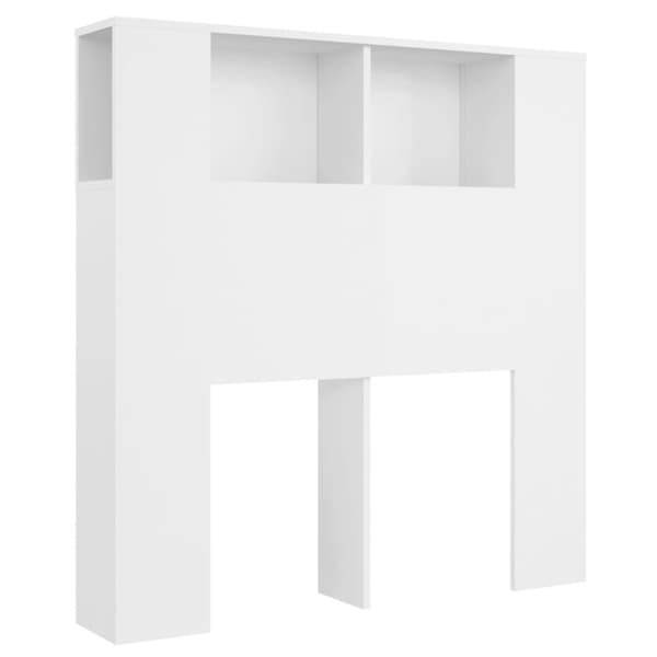 vidaXL sengegavl med opbevaring 100x18,5x104,5 cm hvid