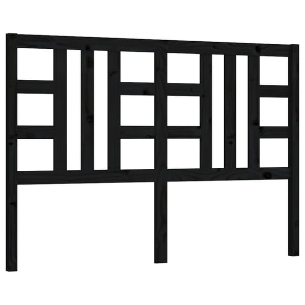 vidaXL Sängynpääty musta 166x4x100 cm täysi mänty