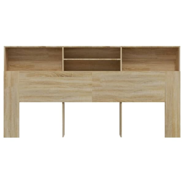 vidaXL Sängynpääty säilytystilalla Sonoma-tammi 200x19x103,5 cm