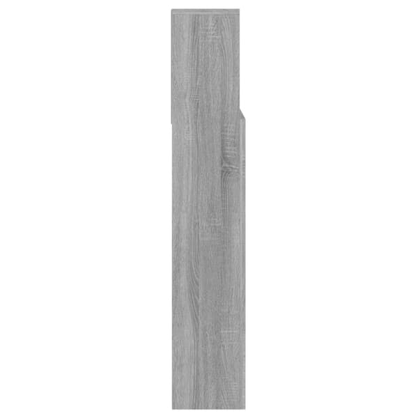 vidaXL sengegavl med opbevaring 140x19x103,5 cm grå sonoma-eg