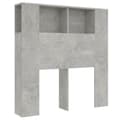 Miniatyrbillede 1 af 7: vidaXL sengegavl med opbevaring 100x18,5x104,5 cm betongrå