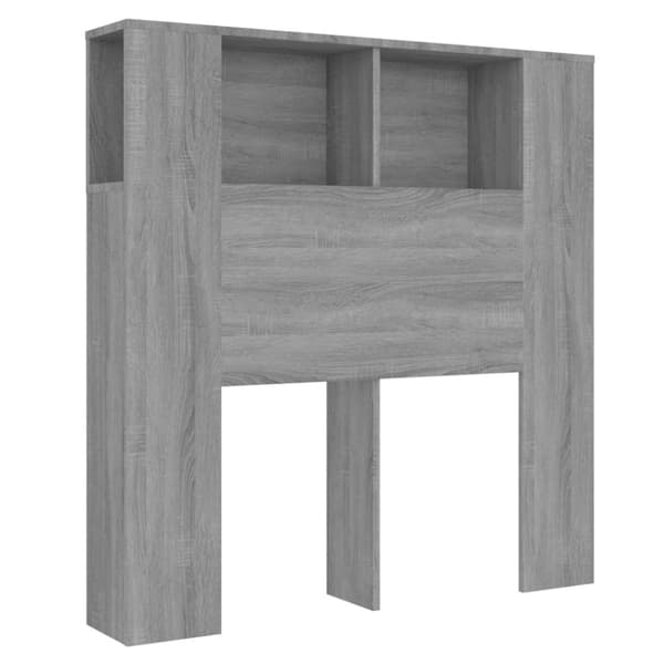 vidaXL Sängynpääty säilytystilalla harmaa Sonoma 100x18,5x104,5 cm