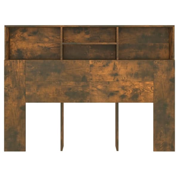vidaXL Sängynpääty säilytystilalla savutammi 140x19x103,5 cm