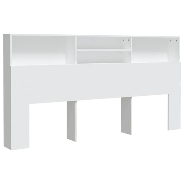 vidaXL Sängynpääty säilytystilalla valkoinen 200x19x103,5 cm