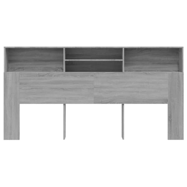 vidaXL Sängynpääty säilytystilalla harmaa Sonoma 200x19x103,5 cm