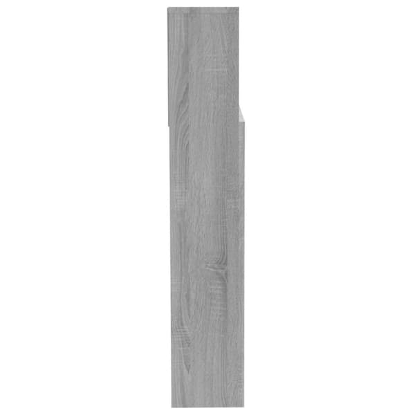 vidaXL Sängynpääty säilytystilalla harmaa Sonoma 200x19x103,5 cm