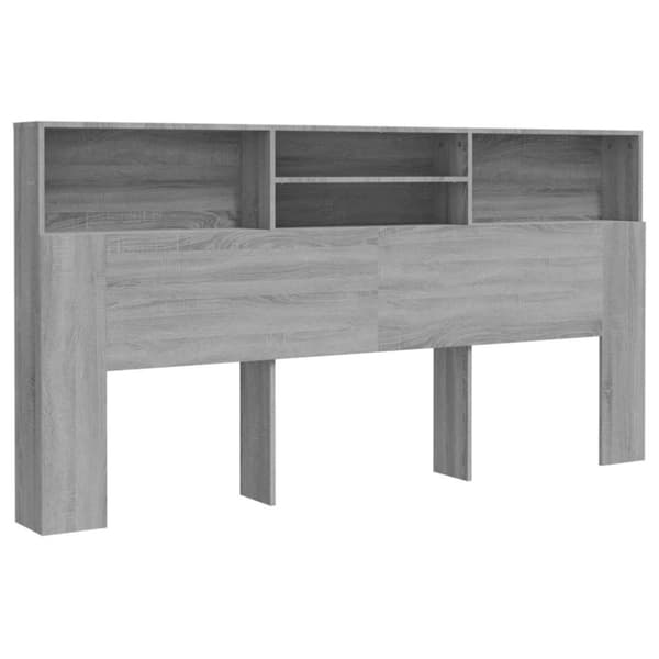 vidaXL Sängynpääty säilytystilalla harmaa Sonoma 200x19x103,5 cm