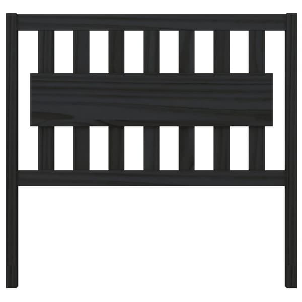vidaXL Sengegavl svart 105,5x4x100 cm heltre furu
