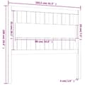 Miniatyrbilde 7 av 7: vidaXL Sengegavl svart 105,5x4x100 cm heltre furu