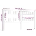 Miniatyrbilde 7 av 7: vidaXL Sengegavl hvit 185,5x4x100 cm heltre furu