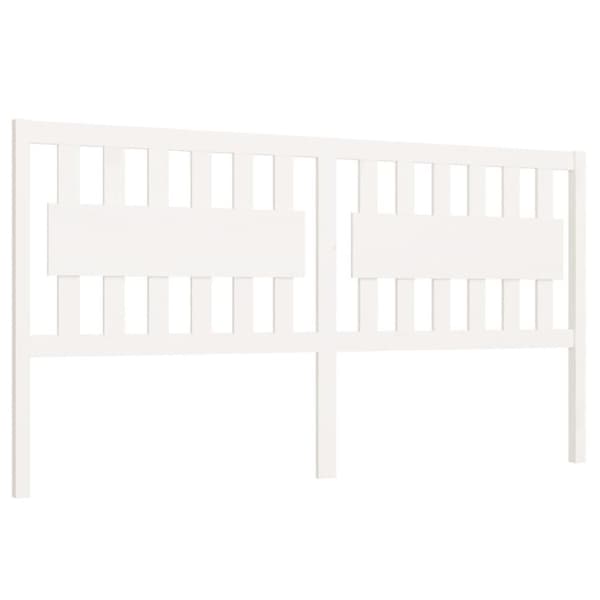 vidaXL Sengegavl hvit 185,5x4x100 cm heltre furu