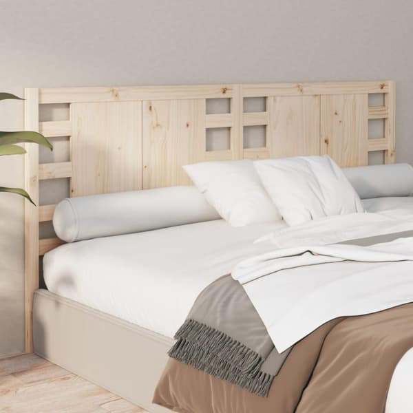 vidaXL Sengegavl 126x4x100 cm heltre furu