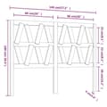 Miniatyrbilde 7 av 7: vidaXL Sengegavl svart 146x4x100 cm heltre furu