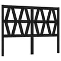 Miniatyrbilde 1 av 7: vidaXL Sengegavl svart 146x4x100 cm heltre furu
