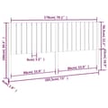 Miniatyrbilde 6 av 6: vidaXL Sengegavl 185,5x4x100 cm heltre furu