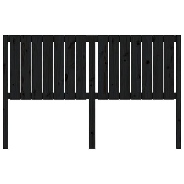 vidaXL Sengegavl svart 165,5x4x100 cm heltre furu
