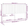 Miniatyrbilde 6 av 7: vidaXL Sengegavl svart 165,5x4x100 cm heltre furu