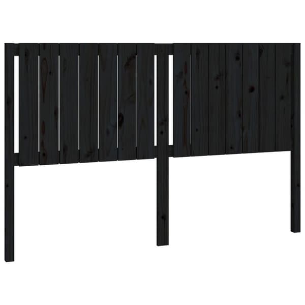 vidaXL Sengegavl svart 165,5x4x100 cm heltre furu