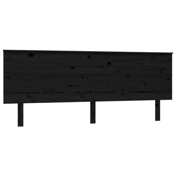 vidaXL Sengegavl svart 204x6x82,5 cm heltre furu