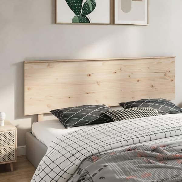 vidaXL Sengegavl 204x6x82,5 cm heltre furu