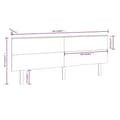 Miniatyrbilde 6 av 7: vidaXL Sengegavl 204x6x82,5 cm heltre furu