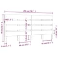 Miniatyrbilde 5 av 6: vidaXL Sengegavl 200x3x80 cm heltre furu