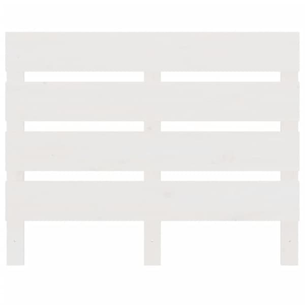 vidaXL Sänggavel vit 100x3x80 cm massiv furu