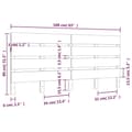 Miniatyrbild 5 av 6: vidaXL Sänggavel vit 160x3x80 cm massiv furu