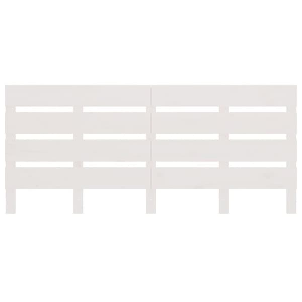 vidaXL Sengegavl hvit 140x3x80 cm heltre furu