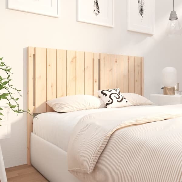 vidaXL sengegærde 140,5x4x100 cm massivt fyrretræ