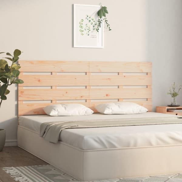 vidaXL sengegærde 180x3x80 cm massivt fyrretræ