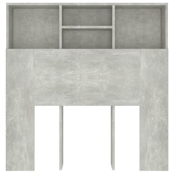 vidaXL Sengegavlskap betonggrå 100x19x103,5 cm