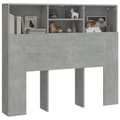 Miniatyrbillede 4 af 9: vidaXL sengegavl med opbevaring 120x19x103,5 cm betongrå