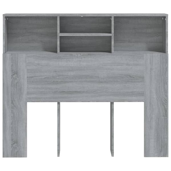 vidaXL Sängynpääty säilytystilalla harmaa Sonoma 120x19x103,5 cm