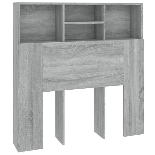 vidaXL Sängynpääty säilytystilalla harmaa Sonoma 100x19x103,5 cm