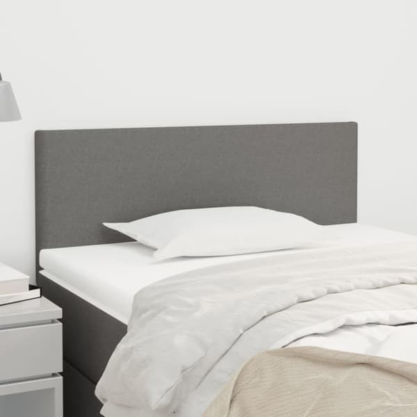 vidaXL sengegavl 80x5x78/88 cm stof mørkegrå