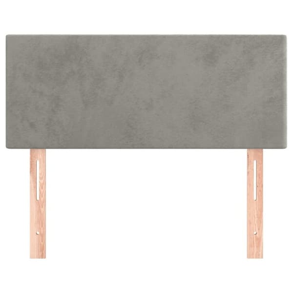 vidaXL sengegavl 80x5x78/88 cm fløjl lysegrå