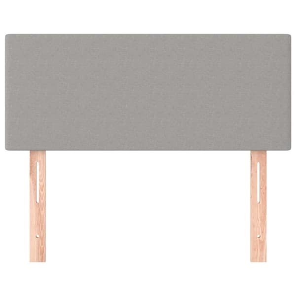 vidaXL sengegavl 90x5x78/88 cm stof lysegrå