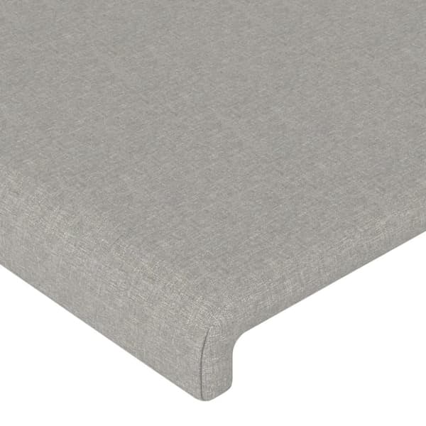 vidaXL sengegavl 90x5x78/88 cm stof lysegrå