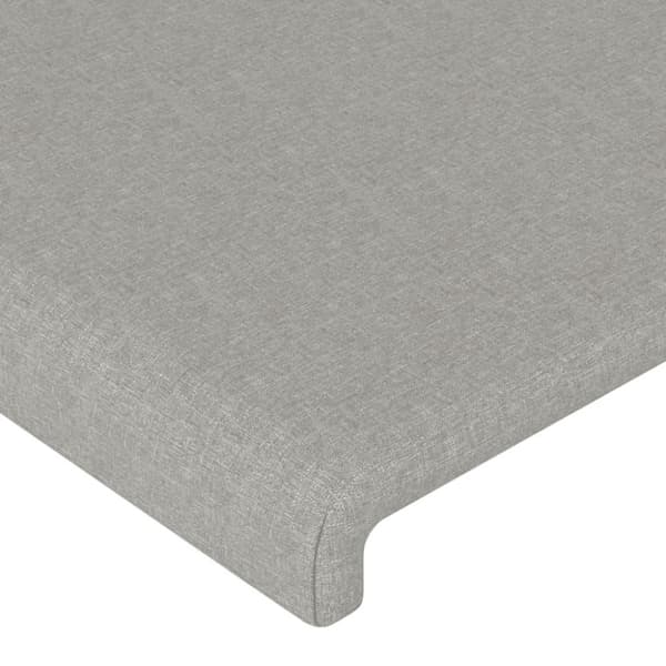 vidaXL sengegavle 2 stk. 72x5x78/88 cm stof lysegrå