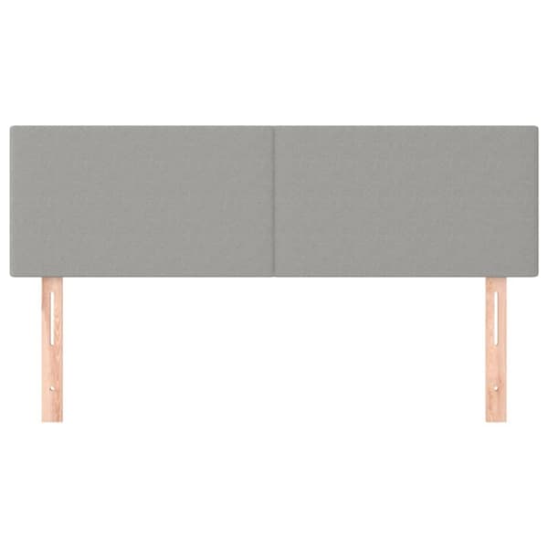 vidaXL sengegavle 2 stk. 72x5x78/88 cm stof lysegrå