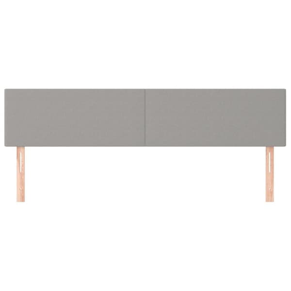 vidaXL sengegavle 2 stk. 80x5x78/88 cm stof lysegrå