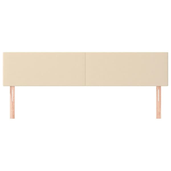 vidaXL sengegavle 2 stk. 80x5x78/88 cm stof cremefarvet