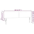 Miniatyrbillede 8 af 8: vidaXL sengegavle 2 stk. 80x5x78/88 cm stof cremefarvet